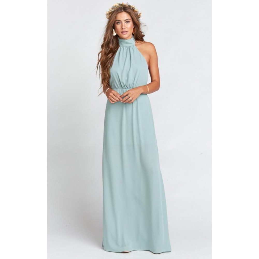 SMYM NWOT Collette Collar Dress Silver Sage XS